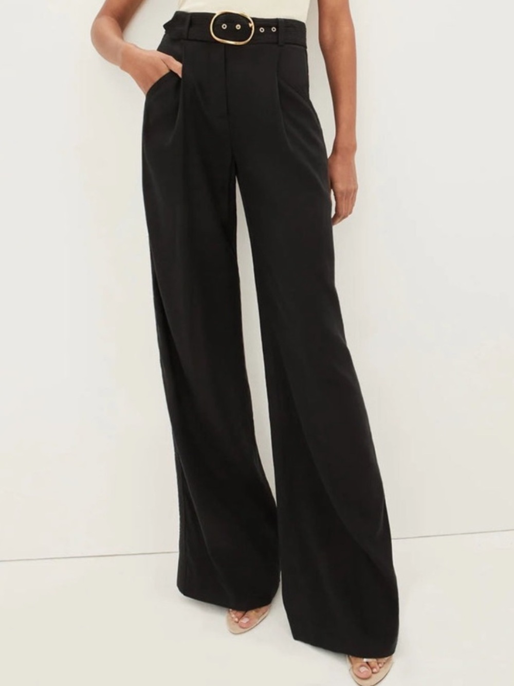 Veronica Beard Ramini Belted Pants in black